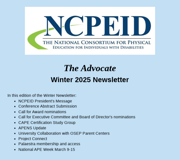 Advocate Newsletter Winter 2025