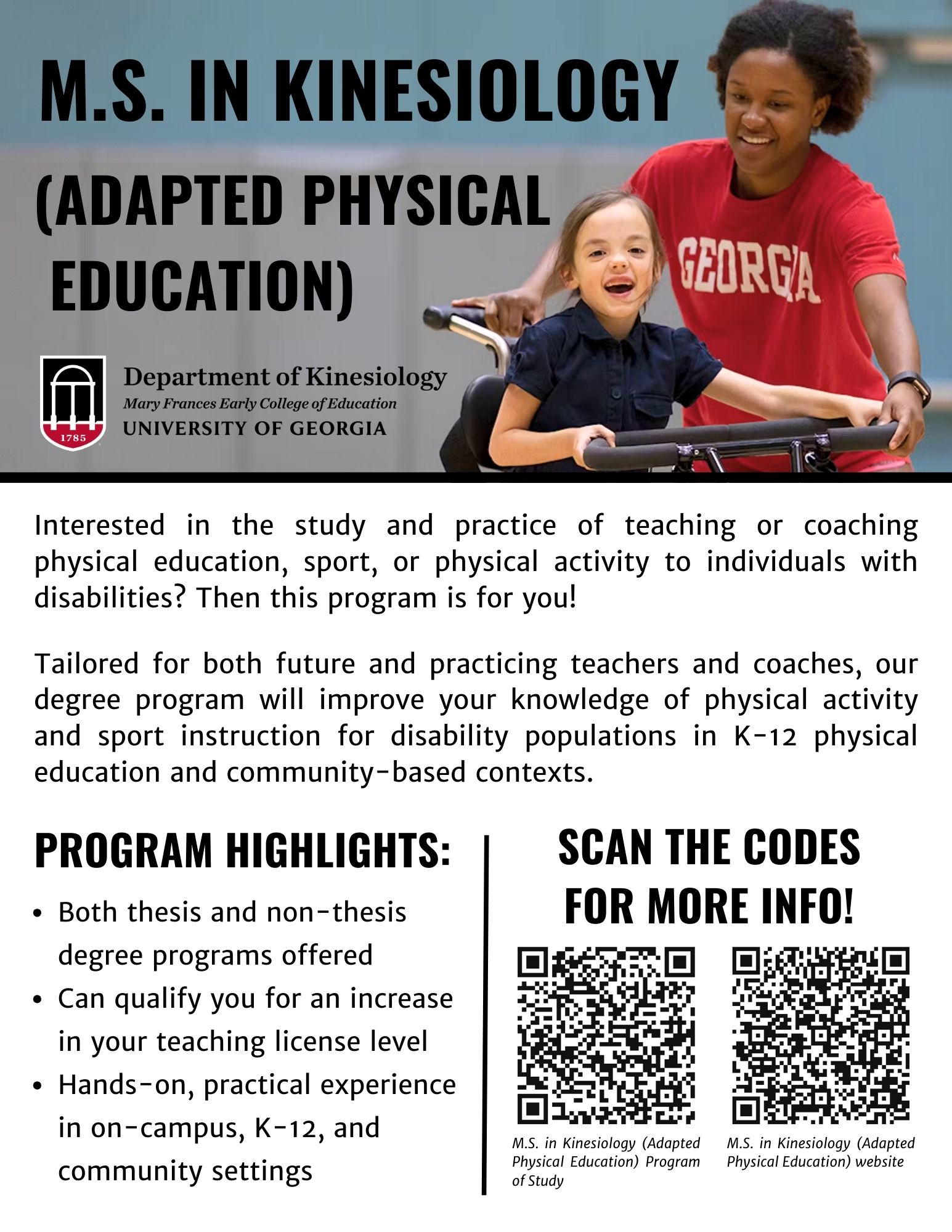 UGA adapted pe master Flyer